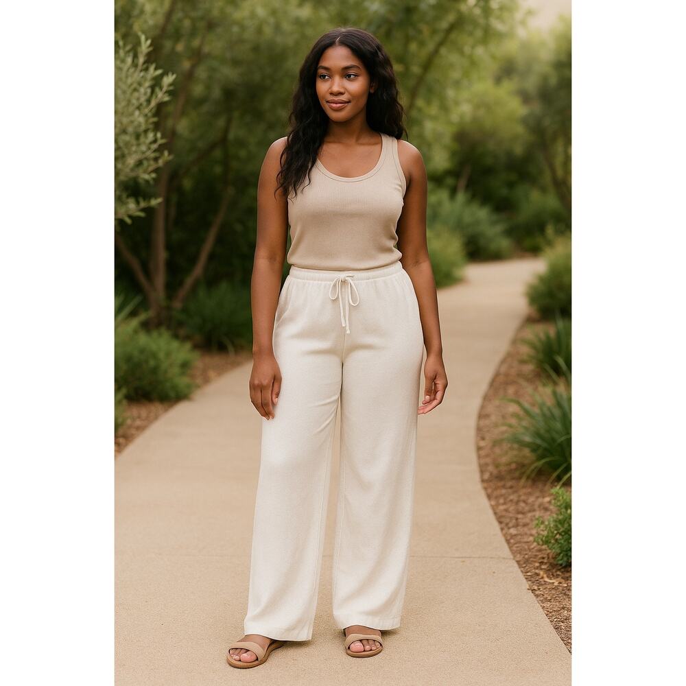 Latin’s Hand Knit Wear Cotton Wide Leg Lounge Beach Pants XXL Women’s Coastal